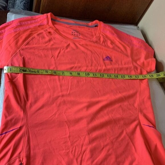 Adidas Supernova Short Sleeve Top Size Large Bright Coral - Picture 12 of 12